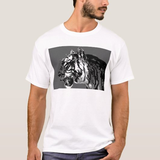 B&W Siberian Tiger T-shirt (Voorkant)