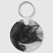 B&W - Slaapkat Sleutelhanger (Achterkant)