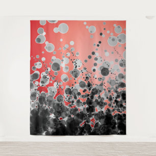 B&W Spotted2 Red - Tapisserie