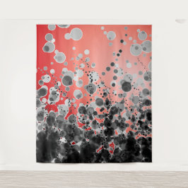 B&W Spotted2 Red - Wandtapijt Wandkleed