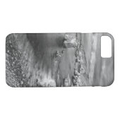 B&W-strandkustlijn, Californië Case-Mate iPhone Case (Achterkant (Horizontaal))