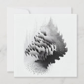B&W Surreal Optical Illusion Abstract Tree Kaart (Voorkant)