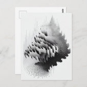 B&W Surreal Optical Illusion Abstract Tree Kaart (Voorkant / Achterkant)