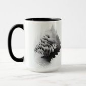 B&W Surreal Optical Illusion Abstract Tree Kaart Mok (Links)