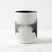 B&W Surreal Optical Illusion Vrouw Gezicht Kaart Mok (Midden)