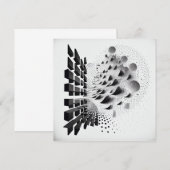 B&W Surrealistische Abstracte Geometrische Design  (Voorkant / Achterkant)