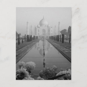 B&W Taj Mahal Briefkaart
