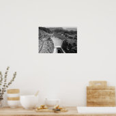 B&W-uurdam 3 Poster (Keuken)