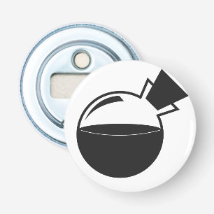 B&W Vector flaconopener Button Flesopener