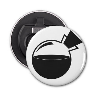 B&W Vector flaconopener Button Flesopener