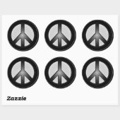 B&W vredesteken Ronde Sticker (Vel)