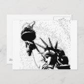 B&W Vrijheidsbeeld Briefkaart (Voorkant / Achterkant)