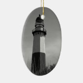 B&W - vuurtoren van Montauk - sierverband Keramisch Ornament (Rechts)