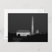 B&W Washington DC 3 Briefkaart (Voorkant / Achterkant)