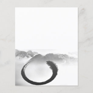B&W Waterverf Tranquil Mountains Zen Enso