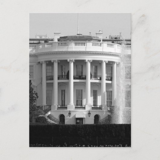 B&W White House Briefkaart (Voorkant)