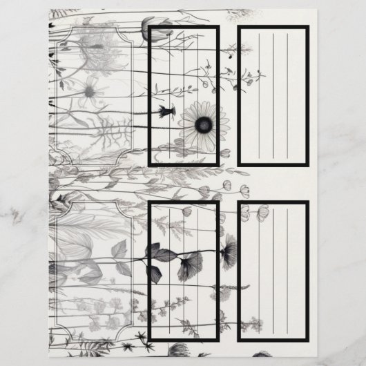 B&W Wildbloemen Suzy's tuin 5 Blank  (Voorkant)