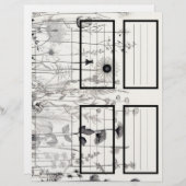 B&W Wildbloemen Suzy's tuin 5 Blank  (Voorkant / Achterkant)