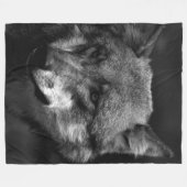 B&W Wolf Fleece Deken (Voorkant (Horizontaal))