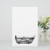 B&W X-Ray Skeleton in Baath Skull Briefpapier (Staand voorkant)