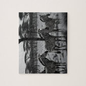 B W Zebra olieverf, legpuzzel (Verticaal)