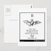 B was een vleermuis briefkaart (Voorkant / Achterkant)