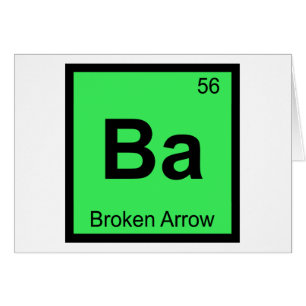 Ba - Arrow brisée Oklahoma Symbole de chimie