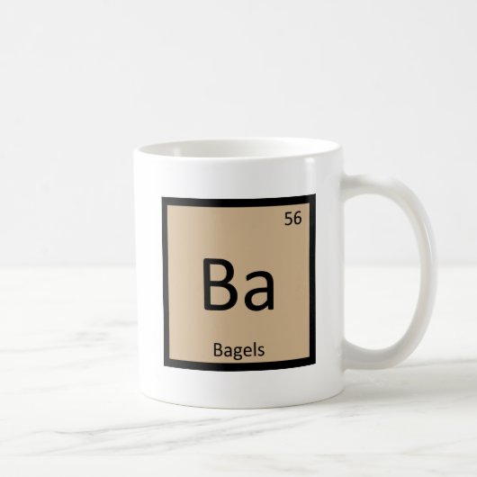 Ba - Bagels Ontbijt Chemie Periodiek Systeem Koffiemok (Rechts)