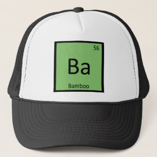 Ba - Bamboe Chemie Periodiek Systeem Symbool Trucker Pet