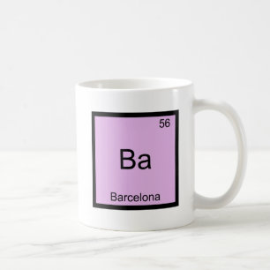 Ba - Barcelona Funny Chemistry Element Symbol T-sh Koffiemok