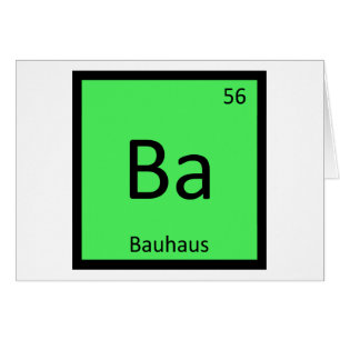Ba - Bauhaus Kunst Chemie Periodiek Systeem Symboo