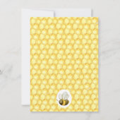 Ba-Bee Bee Thème Baby shower Invitation (Dos)