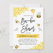 Ba-Bee Bee Thème Baby shower Invitation (Devant)