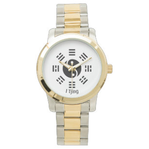 Ba Gua, acht trigrammen, yin yang aanpasbaar Horloge