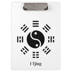Ba Gua, acht trigrammen, yin yang aanpasbaar Klembord