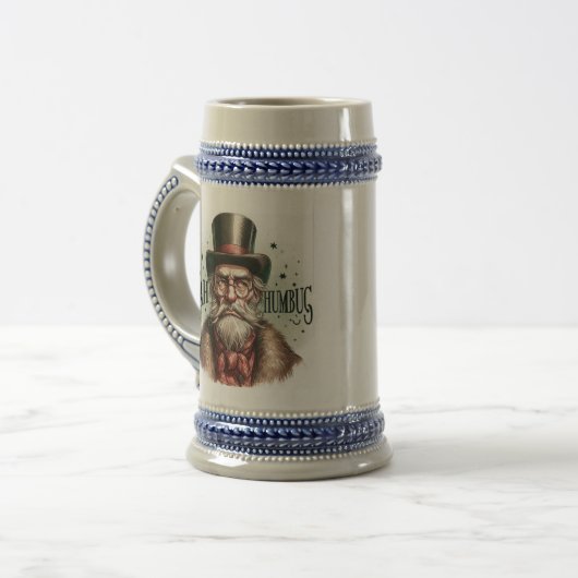 Ba Humbug Scrooge Christmas Stein Bierpul (Voorkant links)