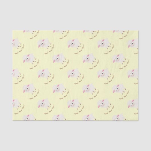 Baa Baa Baa Cute Lamb Tissuepapier (Voorkant)