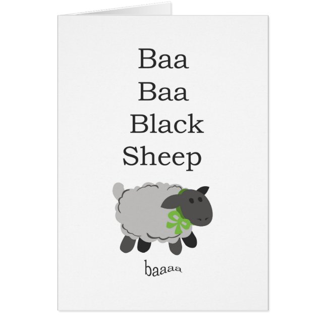 Baa Baa Black Sheep (Voorkant)