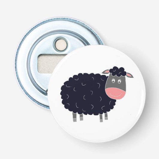 Baa Baa Black Sheep Button Flesopener (Voorkant)