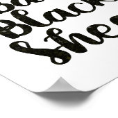 Baa Baa Black Sheep Glitter Poster (Hoek)