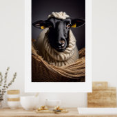 Baa Baa Black Sheep Poster (Keuken)
