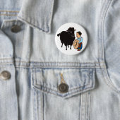 Baa Baa Black Sheep Ronde Button 5,7 Cm (In situ)