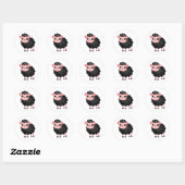Baa Baa Black Sheep Ronde Sticker (Vel)