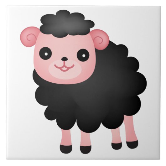Baa Baa Black Sheep Tegeltje (Voorkant)