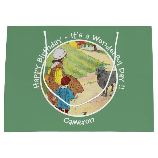 Baa, Baa, Black Sheep Verjaardagsfeestje Collectie Groot Cadeauzakje (Voorkant)