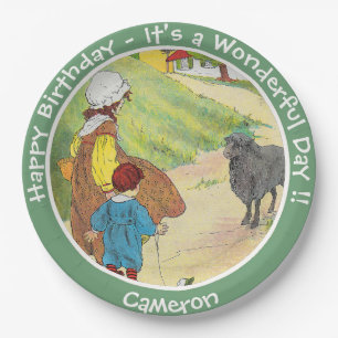 Baa, Baa, Black Sheep Verjaardagsfeestje Collectie Papieren Bordje