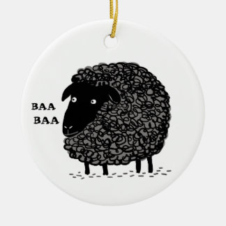 Baa Baa Mouton Noir Mignonne Ornement de vacances 