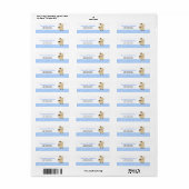 Baa Baa Sheep (Bleu) Étiquettes de adresse personn (Feuille entière)