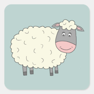 Baa Baa Sheep Vierkante Sticker