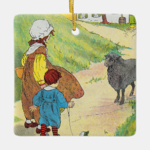 Baa, Baa, zwart schaap, moeder ganzenkwekerij rijm Keramisch Ornament